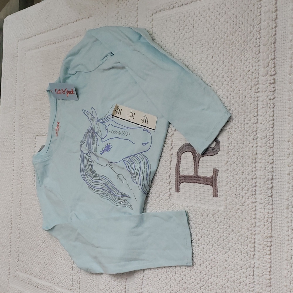 CAT & JACK LONG SLEEVE UNICORN T- SHIRT